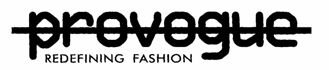 Provogue Redefining Fashion (label) Device mark 1412593 Trademark