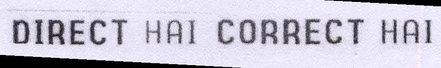 Direct Hai Correct Hai (label) Device mark 1715065 Trademark