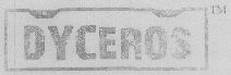 Dyceros [heavy Letters] [label] Device mark 1480512 Trademark