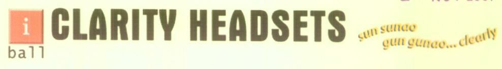 I Ball Clarity Headsets (label) Device mark 1625220 Trademark