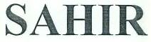 Sahir Device mark 2591503 Trademark