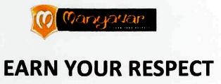 Manyavar, M, Earn Your Respect, Device Of Shield Device mark 2720474 Trademark