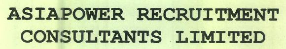 Asiapower Recruitment Consultants Limited Device mark 2953195 Trademark