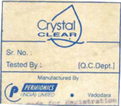 Crystal Clear. Device mark 715633 Trademark