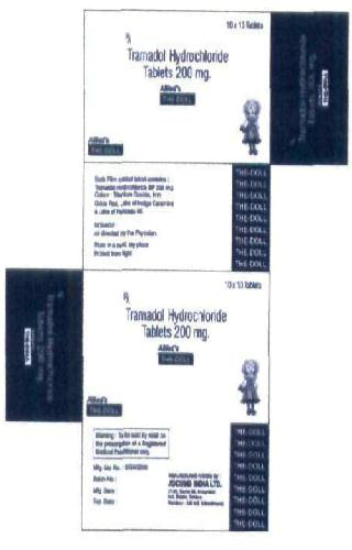 Tramadol Hydrochloride Tablets 200 Mg. Device mark 1988542 Trademark