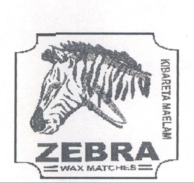 Zebra Wax Matches Kibareta Maelam Device mark 2104650 Trademark