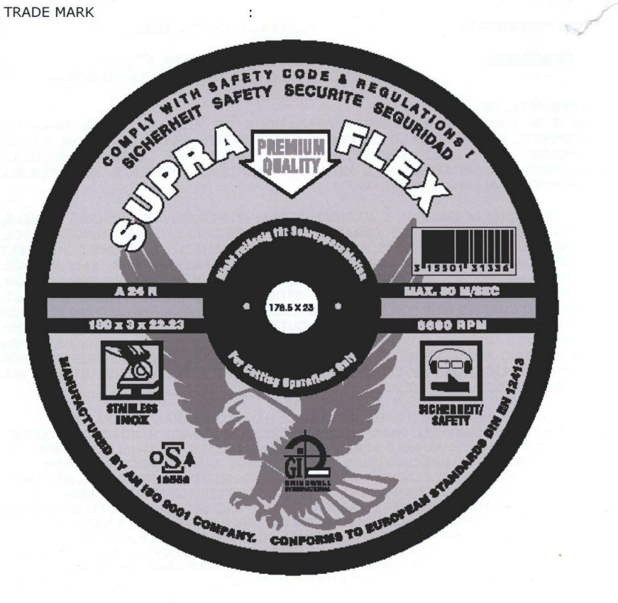 Supra Flex Device mark 1682365 Trademark