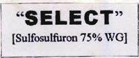 Select, [sulfosulfuron 75% Wg] Device mark 1312490 Trademark