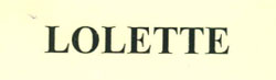 Lolette Device mark 2625141 Trademark