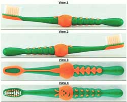 Three Dimensional Distinctive Tooth Brush Device Device mark 1859863 Trademark