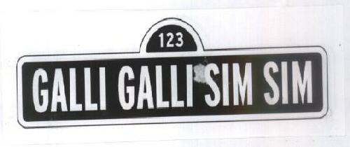 123 Galli Galli Sim Sim With Label Device mark 1429258 Trademark