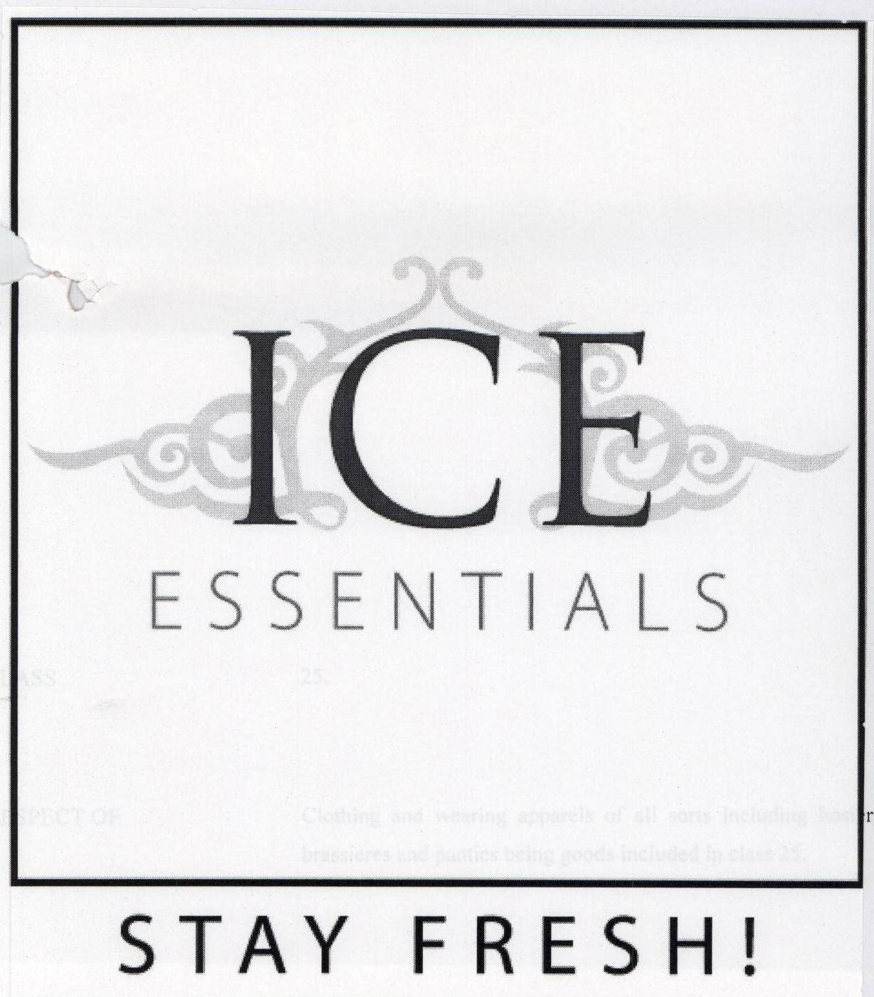 Ice Essentials (label) Device mark 1570331 Trademark