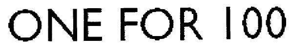 One For 100 (label) Device mark 2696612 Trademark