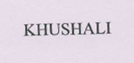 Khushali Device mark 1652679 Trademark