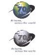 70 Years, At Home, Across The World (device Of Globe) Device mark 1618422 Trademark
