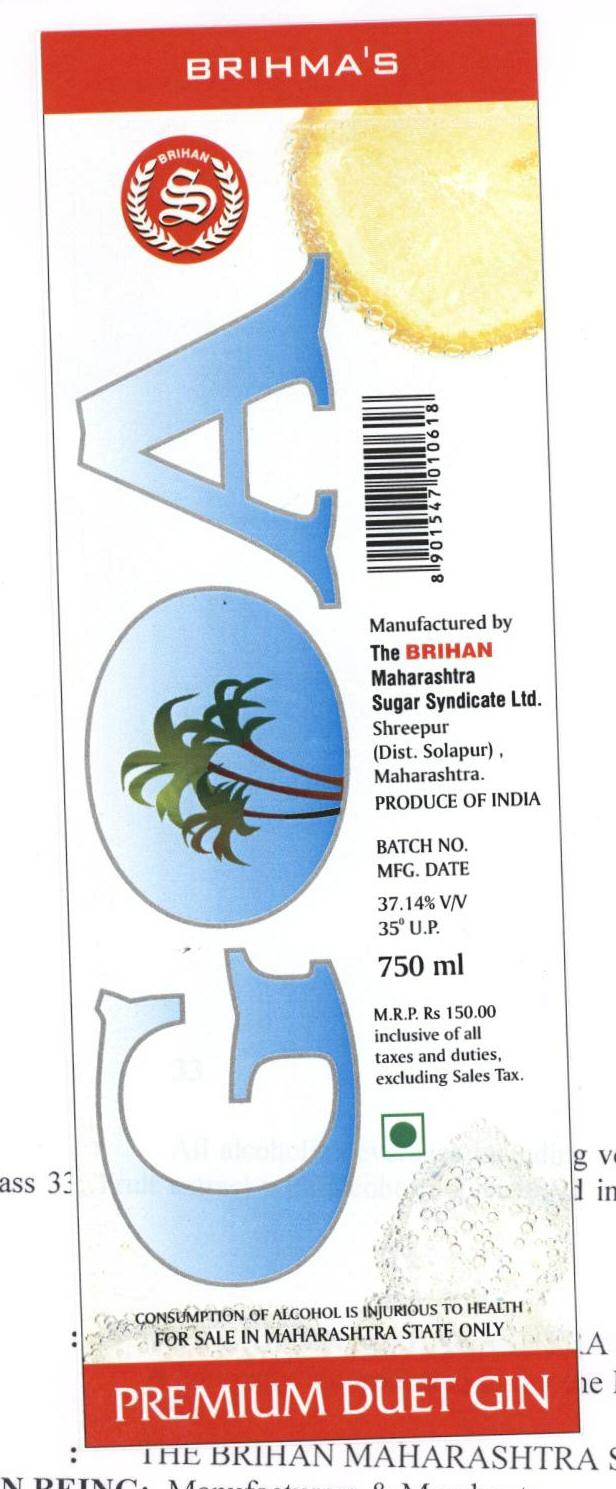Goa (label) Device mark 1759818 Trademark