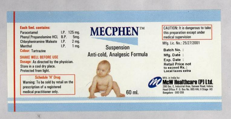 Mecphen (label) Device mark 1467964 Trademark