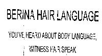Berina Hair Language Device mark 1910291 Trademark