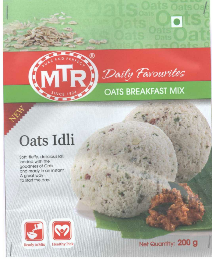 Mtr Daily Favourites Oats Breakfast Mix - Oats Idli Device mark 2522252 Trademark