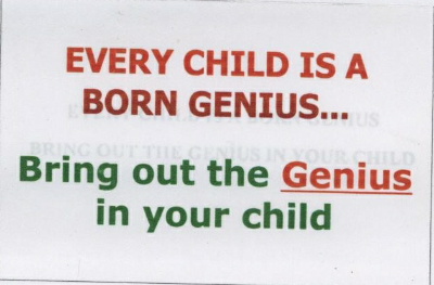 Every Child Is A Born Genius...bring Out The Genius In Your Child (label) Device mark 1771046 Trademark
