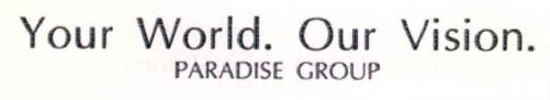 Your World. Our Vision. Paradise Group Device mark 2279105 Trademark