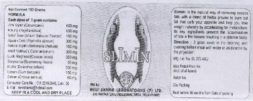 Slimin With Label Device mark 1771779 Trademark