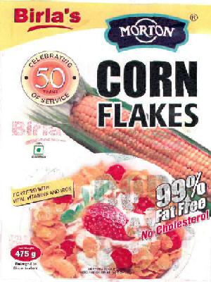 Birla's Morton Corn Flakes (label) Device mark 2021064 Trademark