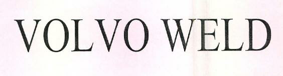 Volvo Weld Device mark 2551300 Trademark