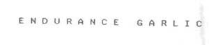 Endurance Garlic. Device mark 879762 Trademark