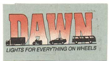 Dawnlights For Everthing On Wheels (label) Device mark 1047759 Trademark