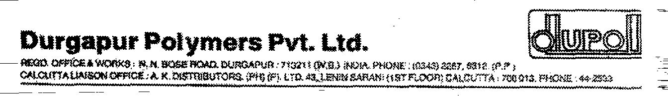 Durgapur Polymers Pvt Ltd Device mark 608091 Trademark