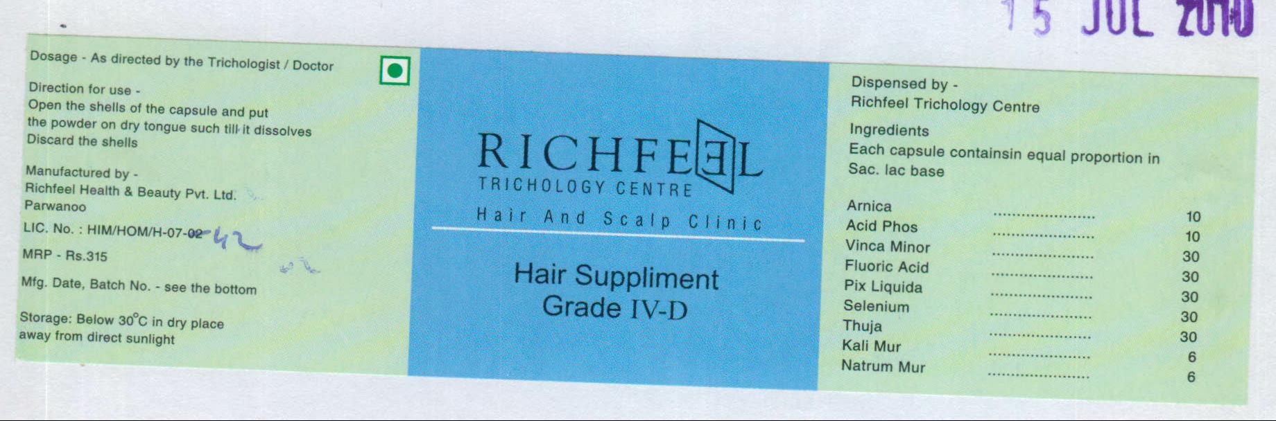 Richfeel (label) Device mark 1993895 Trademark