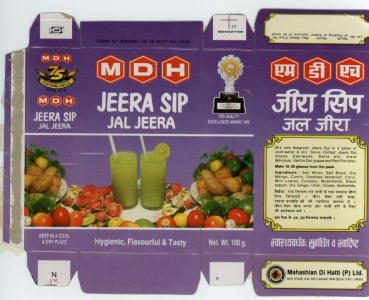 Mdh Jeera Sip (label) Device mark 763334 Trademark