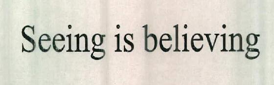 Seeing Is Believing Device mark 2423128 Trademark
