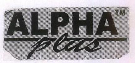 Alpha Plus (label) Device mark 1554014 Trademark