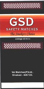Gsd Safety Matches Device mark 1704291 Trademark