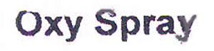 Oxy Spray Device mark 1904190 Trademark