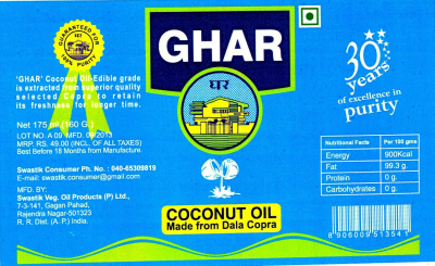 Ghar Coconut Oil Made From Dala Copra Device mark 2589280 Trademark