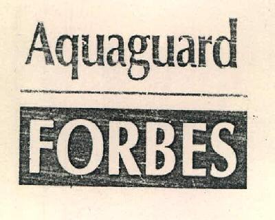 Aquaguard Forbes Device mark 1107665 Trademark