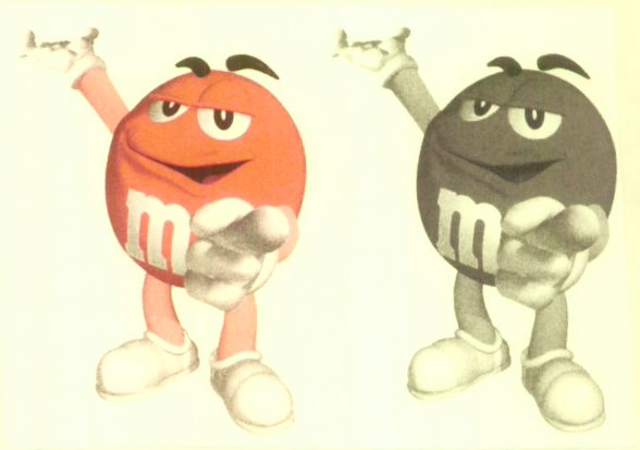 M M,device Letter M Printed On The Face Of Two Cartoon Device mark 1310014 Trademark