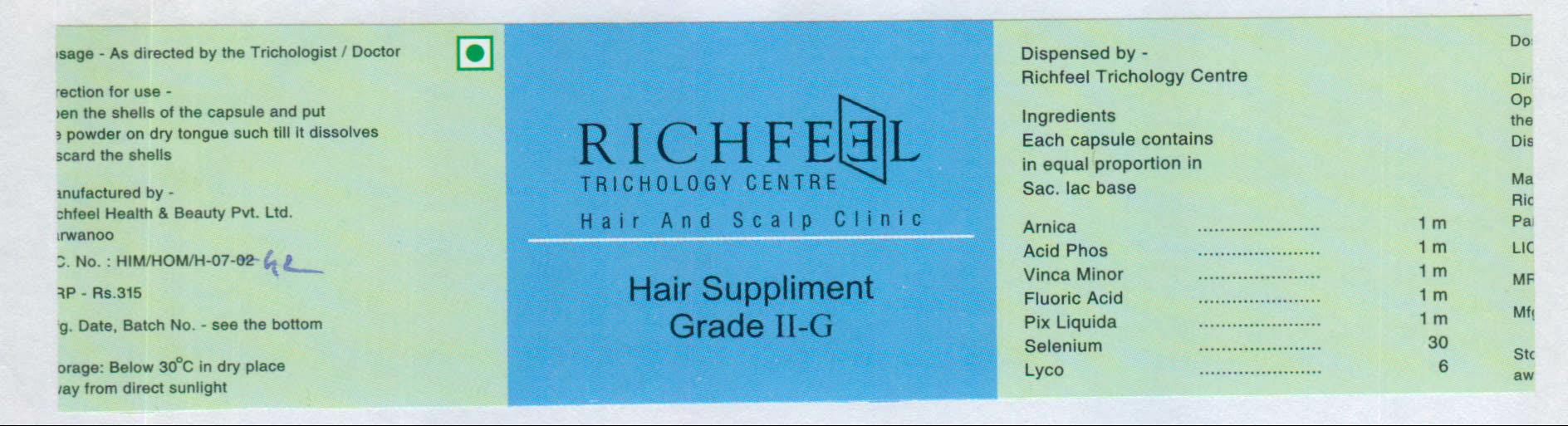 Richfeel (label) Device mark 1993889 Trademark