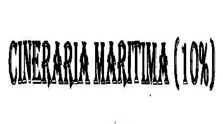 Cineraria Maritima 10% (lable) Device mark 2099810 Trademark