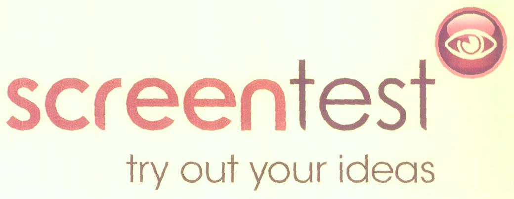 Screentest Try Out Your Ideas (label) Device mark 1623808 Trademark