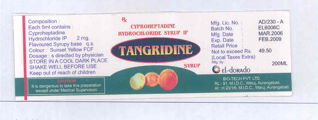 Tangridine Device mark 1692188 Trademark