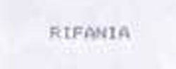 Rifania Device mark 1076826 Trademark