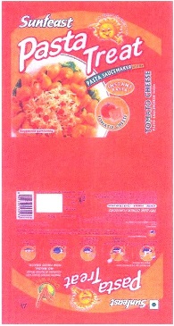 Sunfeast Pasta Treat (label) Device mark 1374594 Trademark
