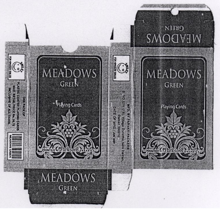Meadows Green Playing Cards (device) Device mark 1804750 Trademark