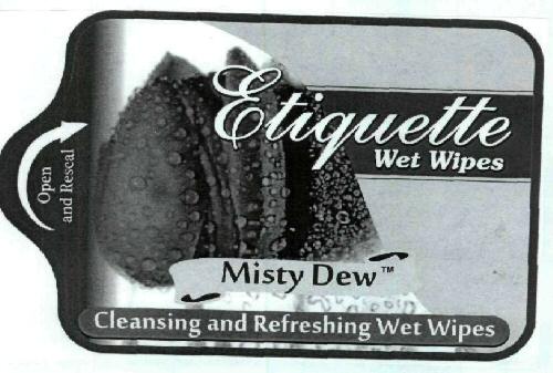 Etiquette Wet Wipes -mistry Dew (label) Device mark 1978040 Trademark