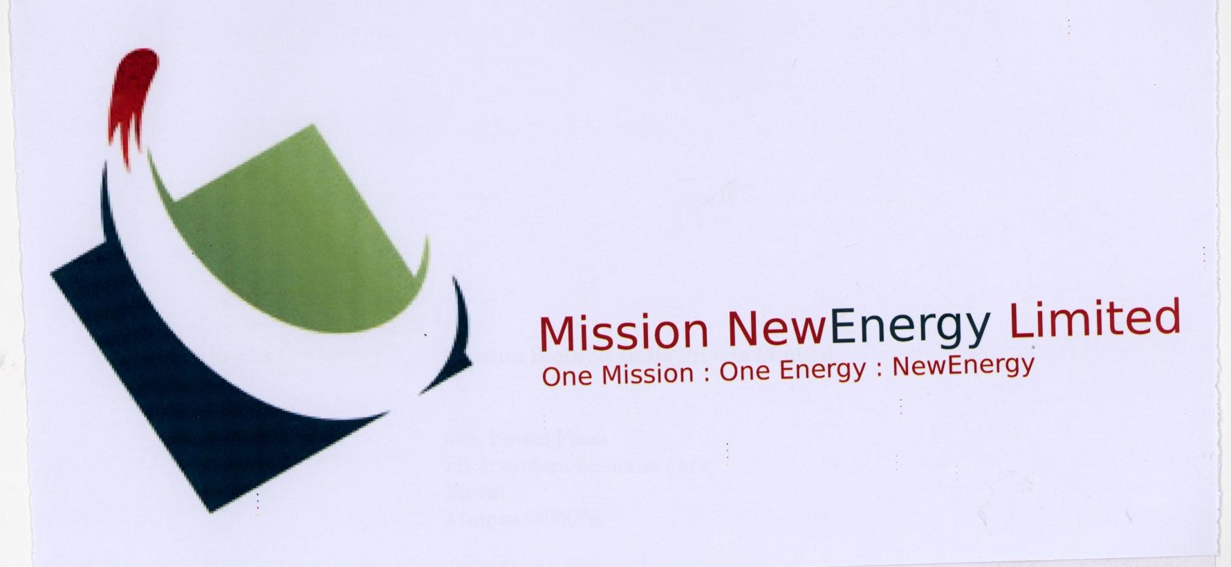 Mission New Energy Limited ( Label ) Device mark 1781008 Trademark