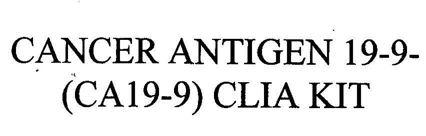 Cancer Antigen 19-9- (ca19-9) Clia Kit Device mark 2018791 Trademark